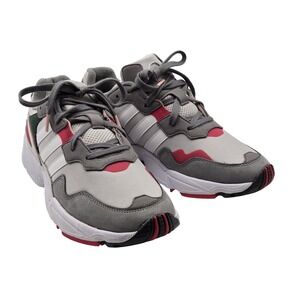 Adidas Yung-96 Shoes Mens Size 10 Gray White Pink Casual Retro Runner DB2608